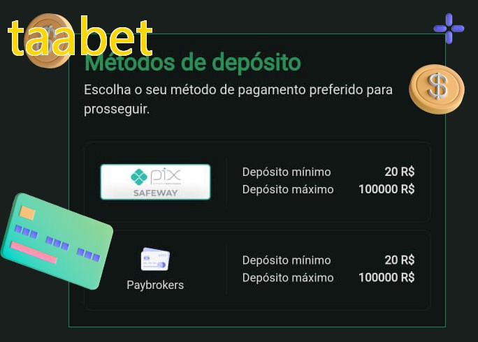O cassino taabetbet oferece uma grande variedade de métodos de pagamento